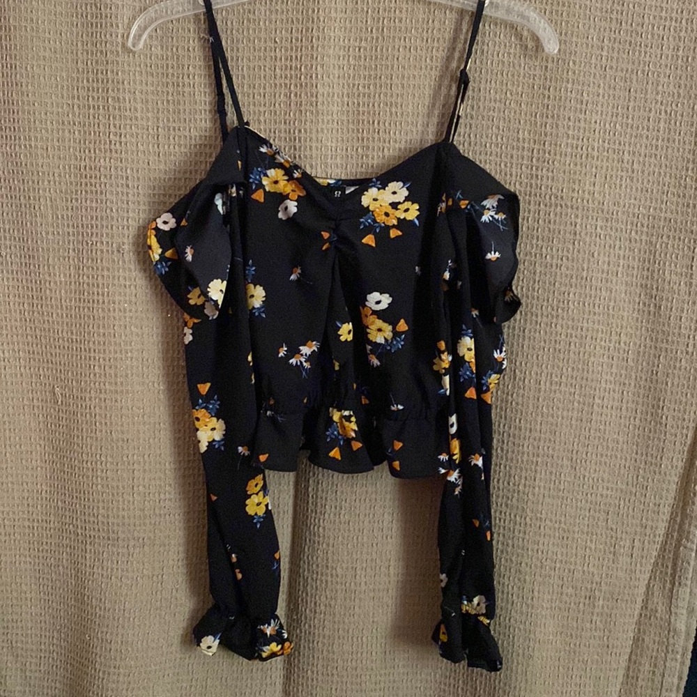 H&M off the shoulder long sleeve top